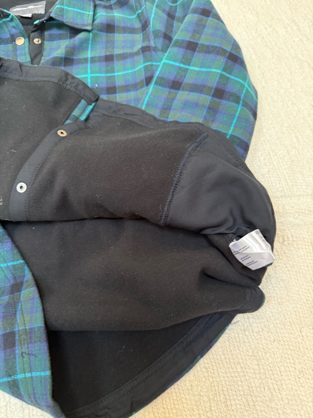 Eddie Bauer Plaid Lined Shacket Shirt Jacket Size XL - Picture 9 of 9